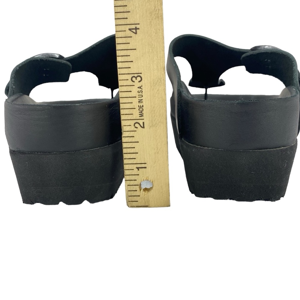 Birkenstock Black Women's Platform Toe-Post Sandals - Picture 8 of 16
